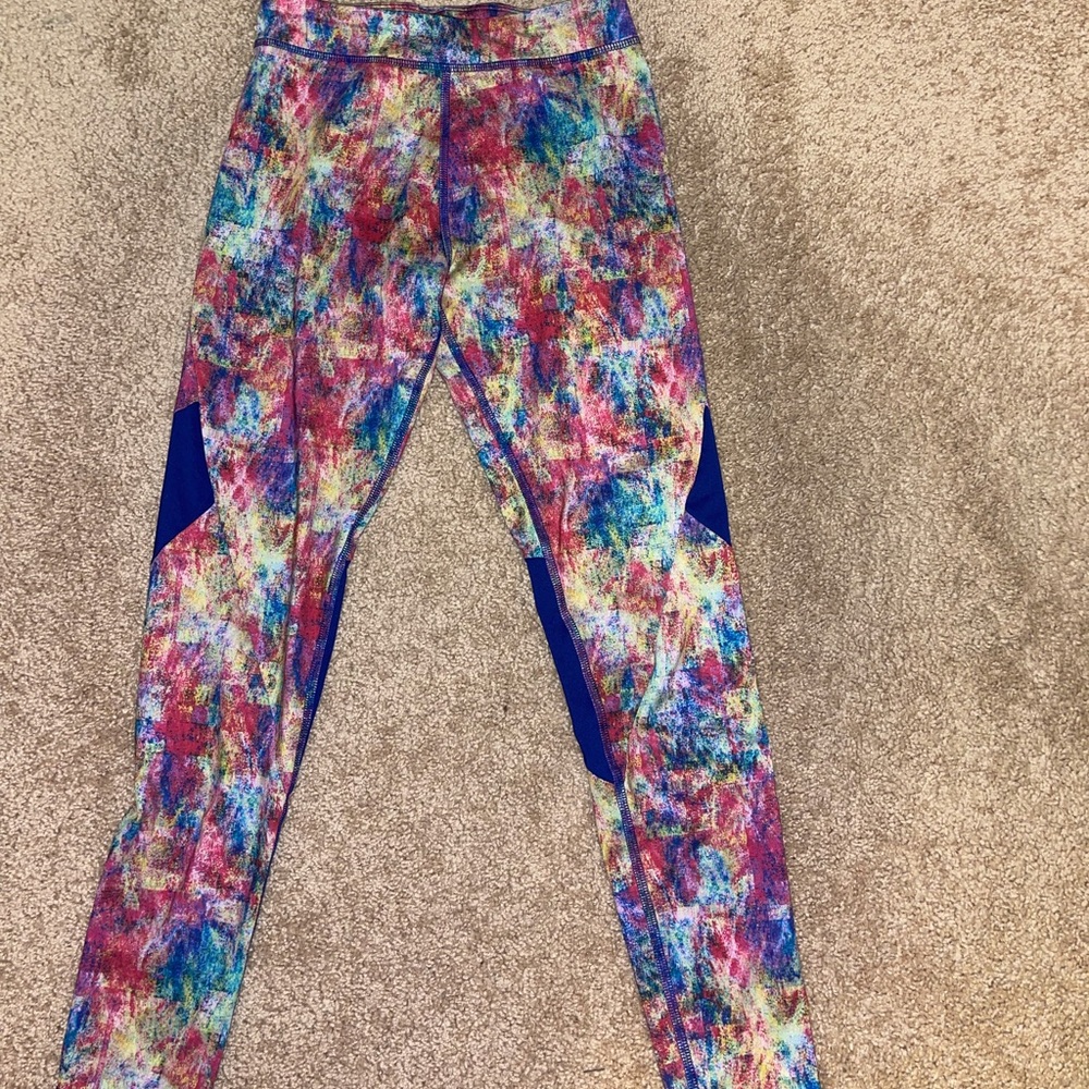 girls adidas multi color pattern leggings